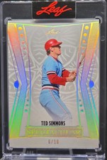 TED SIMMONS 2025 LEAF SPECTACULAR SILVER PARALLEL BASE CARD 6/10 CARDINALS NICE