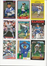 TEXAS   RANGERS      9     CARD   AUTOGRAPHED   LOT