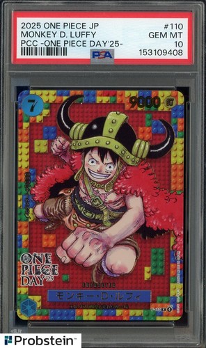 2025 One Piece Japanese PCC OP DAY '25 #110 Monkey.D.Luffy PSA 10 GEM MT
