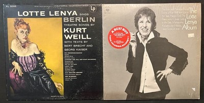 Lotte Lenya lot of 2 LPs Sings Berlin Theatre Songs By Kurt Weill/Lotte L. Album