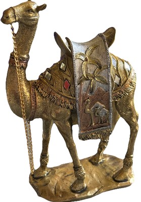 Edel Kunstharz Resin Deko Statue Figur Tier Kunst Skulptur Camel Kamel 25x17x7cm
