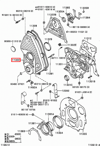 Genuine LandCruiser LJ77 LJ73 LJ72 LJ71 LJ70 2L T 2L 3L Timing Chain Belt Cover - Picture 5 of 20