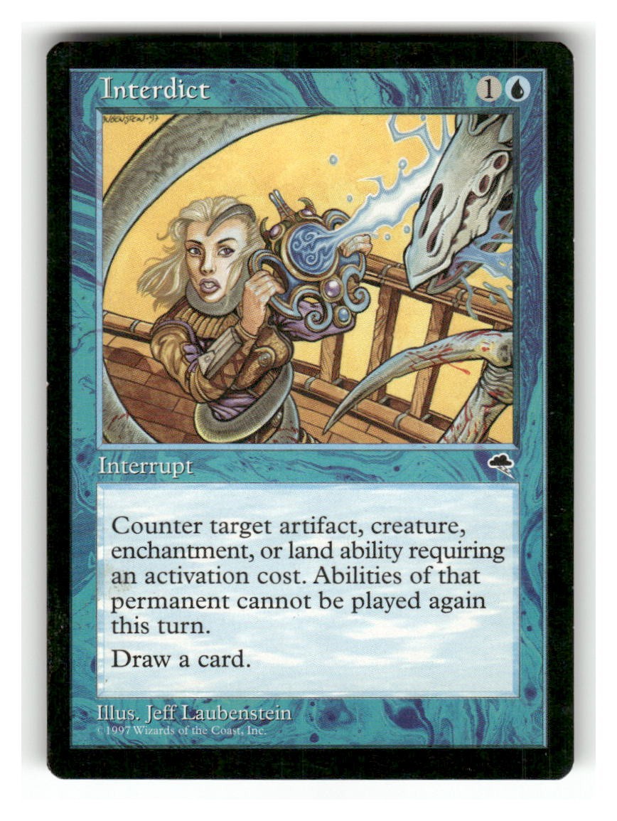 Interdict 69 Uncommon Tempest Magic: The Gathering Lightly Played