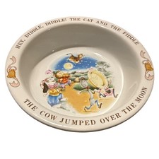 Vintage Avon "Hey Diddle Diddle" Nursery Rhyme Rimmed Bowl - 1984