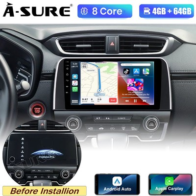 1280*800 4+64G Android 14 Autoradio Carplay GPS Navi Für HONDA CRV RT RW 2017-21
