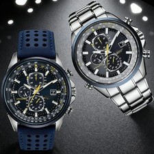 Blue Angels Watch for Men, Pilot Military Aviation Watch, Stainless Steel Bracel