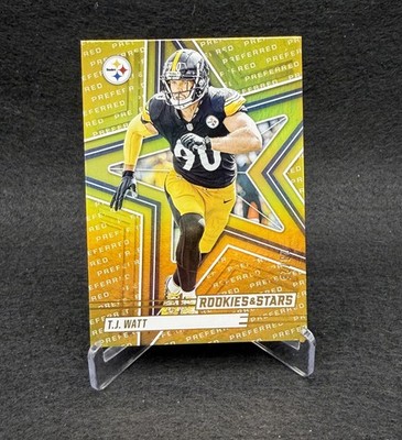 2025 Panini Rookies & Stars Preferred - TJ Watt Gold /25 Pittsburgh Steelers