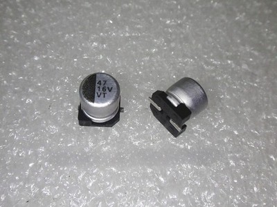 100pcs 16V 47UF SMD chip Aluminum Electrolytic Capacitor 5x5.5mm