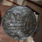 Vintage Decorative 3D Raised Relief Scenic Wall Plaque Hand Painted. — photo 3