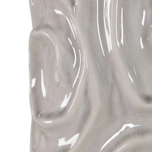 UTTERMOST 26379-1 ZADE GEOMETRIC WARM GRAY CRACKLED GLAZE CERAMIC TABLE LAMP - Picture 3 of 6