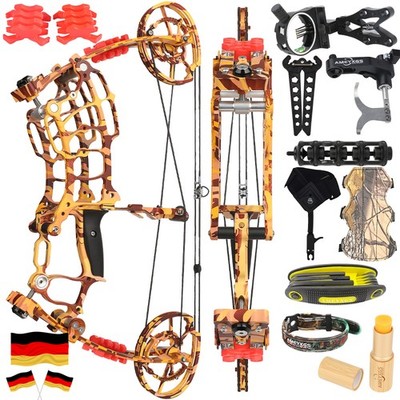 30-60lbs Jagd Compoundbogen Pfeil Set Stahlkugel Dual-use Bogenschießen ZielRHLH