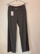 Dolce & Gabbana Grey Trousers with red lace trim Size 40