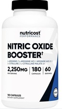 Nutricost Nitric Oxide Booster 2250mg, 180 Capsules - 750mg Per Casule, 60 Servi