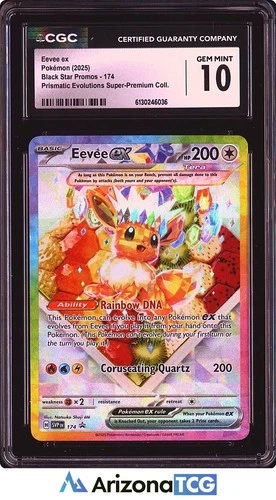 Pokemon 2025 Eevee ex 174 Prismatic Evolutions Promo GEM MINT CGC 10