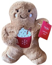 New HTF Martha Stewart Gingerbread Man Plush 17" Pillow Mug Christmas