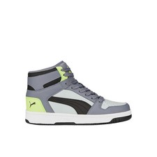 PUMA Rebound Layup Mid Lace Up Youth Boys Black, Grey Sneakers Casual Shoes 370