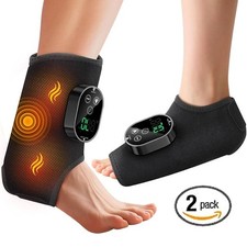 2Pcs Electric Foot Ankle Massager Pain Relief 6 Heat Levels, 3 Vibration Modes
