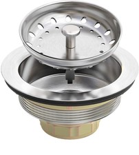 3-1/2 Inch Kitchen Sink Drain Assembly Black Sink Drain Strainer with Stainle...