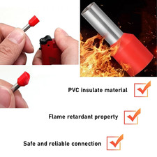 200 Pcs Wire Ferrules Kits, 8 AWG Wire Ferrule Connectors Insulated Ferrule P...