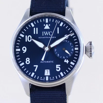 IWC Uhr Big Pilot's Petit Prince Stahl Blue Dial 46mm 8-Tage Werk B+P - Bild 1 von 4