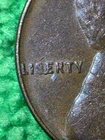 1955-D  MAJOR ERROR! "BIE" WHEAT PENNY   NICE XF COIN!! VERY EARLY STAGE!