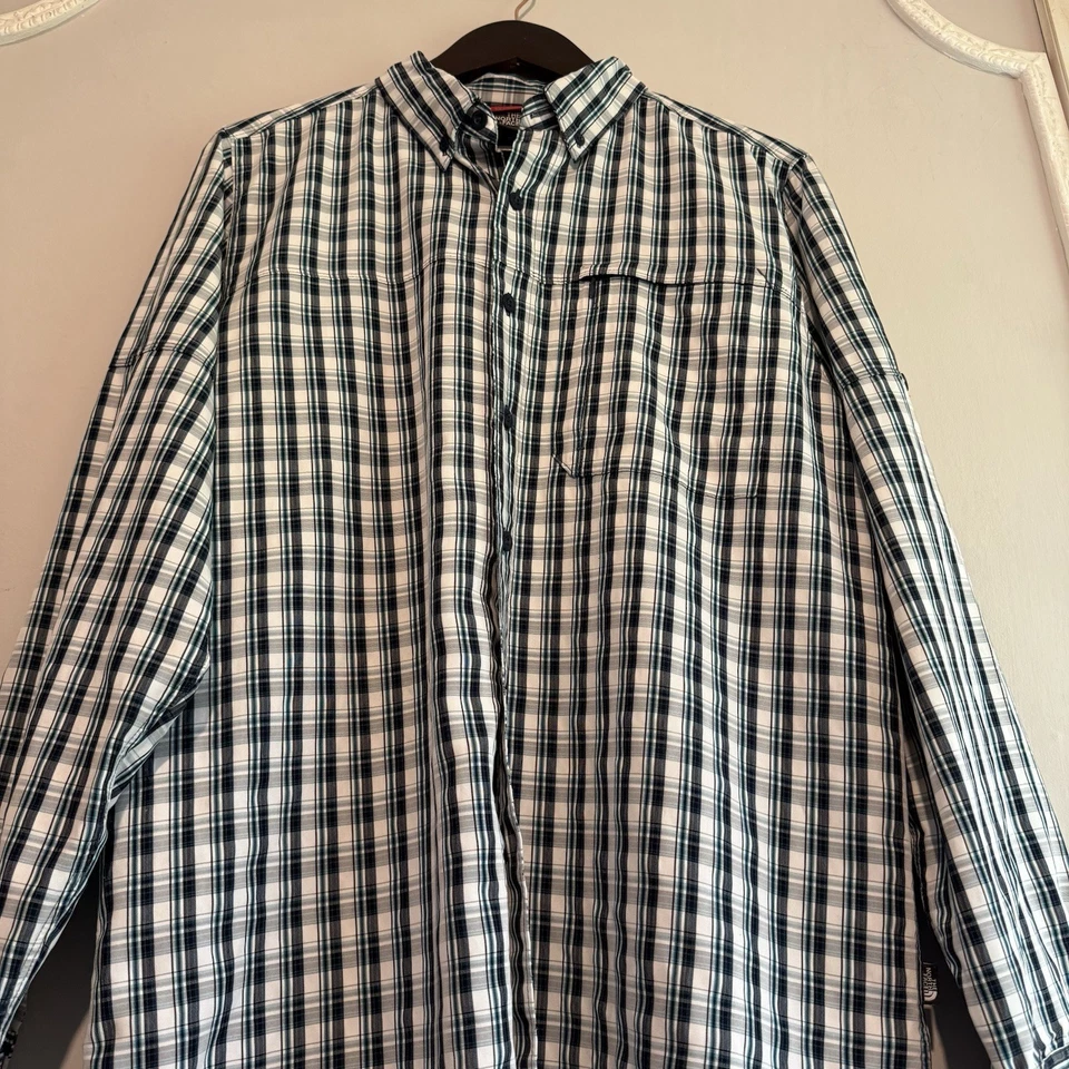 The North Face Shirt Checked Patterned Long Sleeve Walking Hiking Men’s Medium - Image 3 of 4