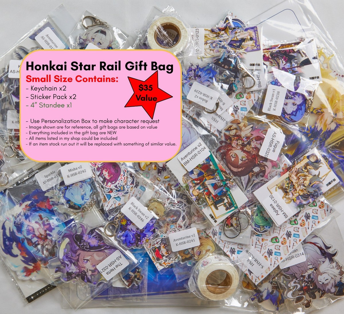 18 Articles Honkai Stars Rail – Box Cadeau Anime, Mug, Badges, Posters, Porte-clés, Figure Stand