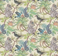 Cole & Son Savuti Wallpaper Roll New Sealed Jungle Baboon Chameleon Designer