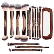 MAANGE 13 Pcs Foundation Makeup Brush Set With Bag, Make up Brushes, Double-E...