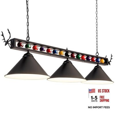 Pool Table Light, 58'' Billiard Light for 7' 8' 9' Pool Table, Hanging 