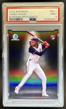 2025 Bowman James Wood Spotlights Chrome RC Rookie #BS-11 Nationals PSA 9