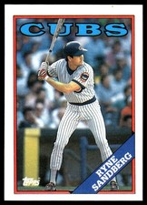 Ryne Sandberg 1988 Topps #10 Chicago Cubs MLB READ FREE SHIPPING AutographDen