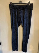 Women's Kyodan Black/Gray Camo Stretchy Skinny Ankle Leggings Size XL High Rise