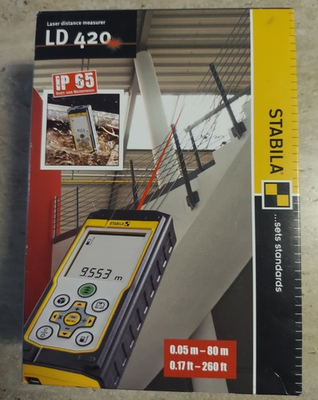 #ad New Stabila LD 420 Laser Distance Measuring Tool IP 65 Water Proof $150.00