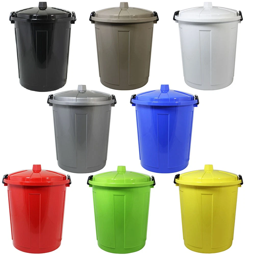 Coperchio Per Bidone Rifiuti 80L - Plastica Resistente - Universale Per Patumiera Cucina - 5