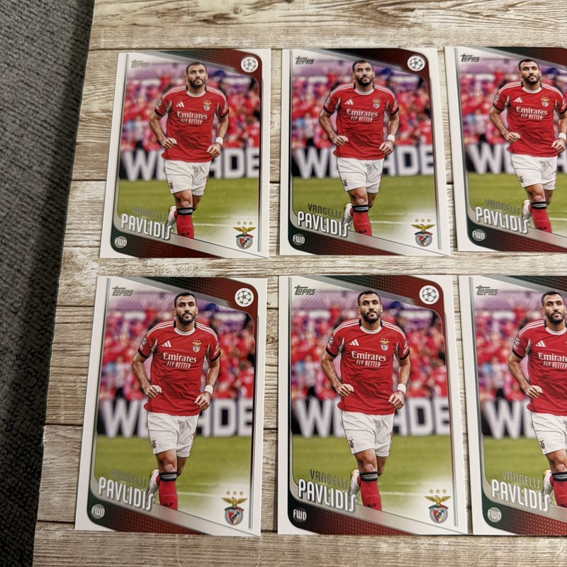 (14) Vangelis Pavlidis #34 Benfica lot #2 2025-26 Topps UEFA Club Competitions