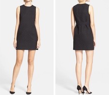 THEORY BLACK EYELET SLEEVELESS GWIDEEN SHIFT DRESS RETAIL 365 Size 0