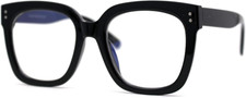 Thick Horned Boyfriend Frame Blue Light Blocking Computer Glasses