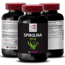 Plant-based detox - SPIRULINA - Algae nutrition 1 Bottle 60 Capsules