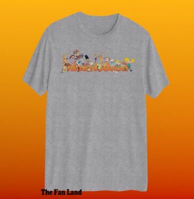 New Nickelodeon Squad 90s Gray Cast Men's Vintage T-Shirt