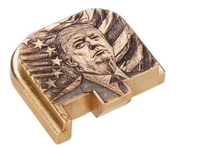 USA ダンロッププレート NDZ Brass Glock 43 43X 48 Donald Trump 3D Engraved Slide Cover