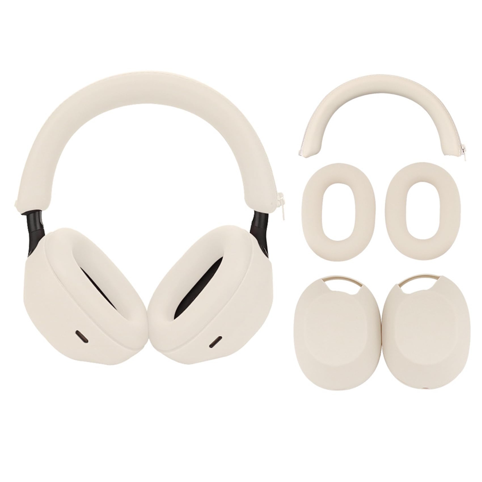 Adhiper 3-Piece Protective Case & Earpad Covers for Sony WH-1000XM5 Headphones