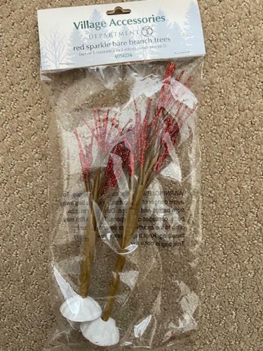 Department 56 Red Sparkle Bare Branch Trees #4054234  - Picture 1 of 1