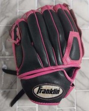 Girl's 10 1/2" Franklin Baseball Glove Black Pink RHT CFS Contour System