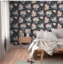 Spoonflower Pebbled Wallpaper Roll  Dusty Pin...