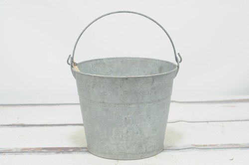 Raro. Cubo vintage Cream City #10 etiqueta original de zinc y etiqueta de granja galvanizado - Imagen 5 de 9