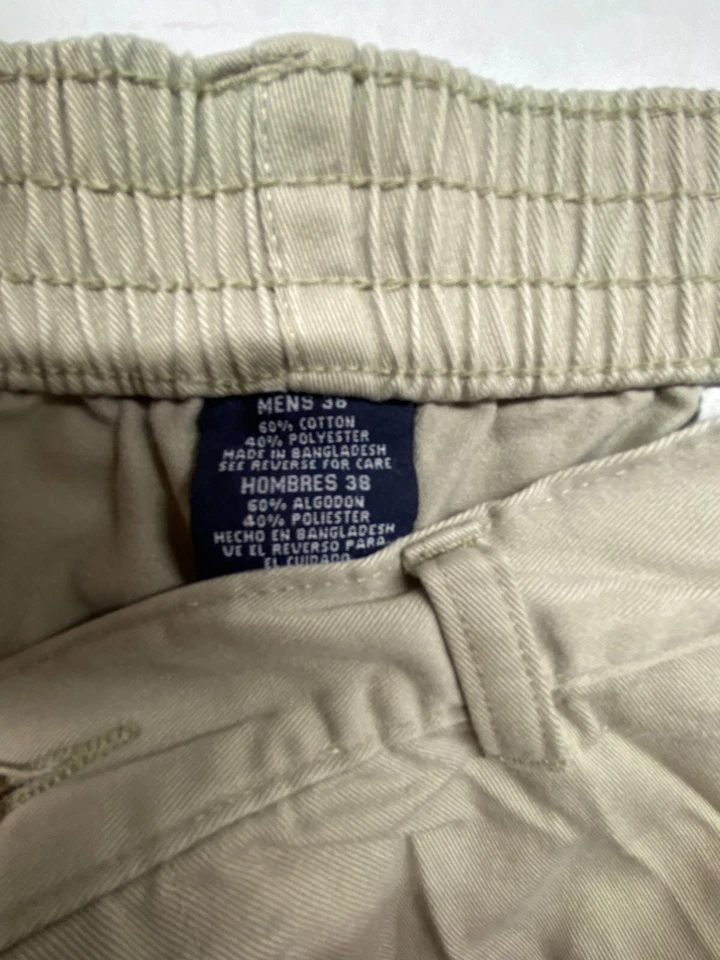 Pantalones Cortos Para Hombre Vintage Puritan 5 Bolsillos Caqui Frente Plano Talla 38 Foto 3 de 4