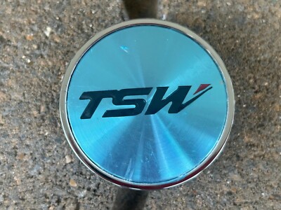 TSW WHEELS CUSTOM WHEEL CENTER CAP MACHINED CENTER BLACK LOGO # PC-C28