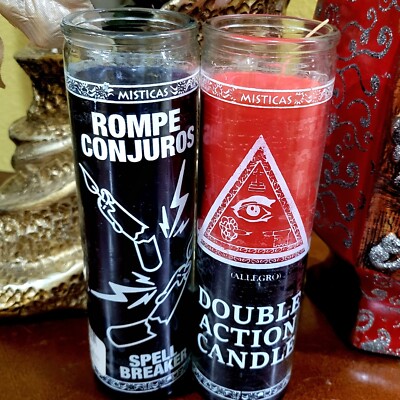 Candle Double Action Reversible red & black and Spell Breaker candle bundle pack