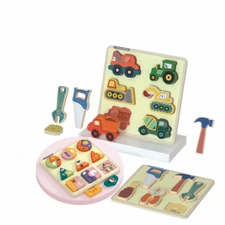 Montessori Toys For Toddler 3D Wooden Education Learning Board Cognitive Puzzle